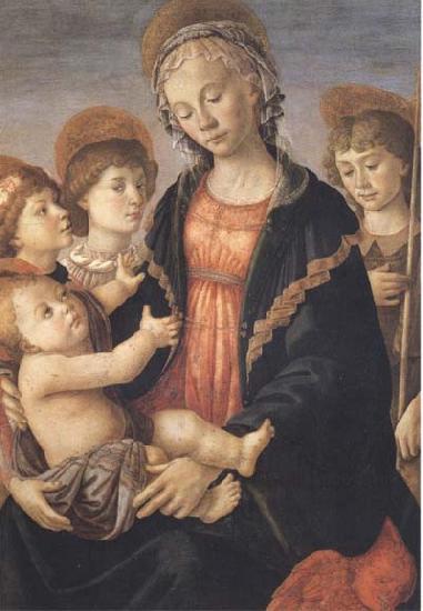 Sandro Botticelli Madonna and Child with St John and two Saints France oil painting art